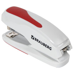 Степлер №24/<wbr/>6, 26/<wbr/>6 BRAUBERG &laquo;Extra&raquo;, до 30 листов, серо-красный, 229088
