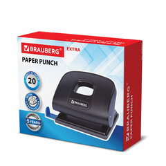 Дырокол BRAUBERG &laquo;Extra&raquo;, до 20 листов, черный, 229091
