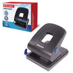 Дырокол металлический BRAUBERG &laquo;Extra&raquo;, до 40 листов, черный, 229093