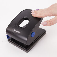 Дырокол металлический BRAUBERG &laquo;Extra&raquo;, до 40 листов, черный, 229093