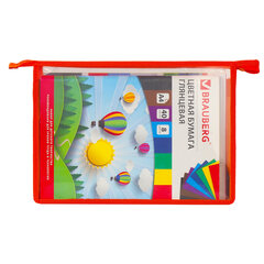 Папка для труда BRAUBERG А4, 2 отделения, пластик, молния сверху, органайзер, &laquo;Graffitti&raquo;, 229132