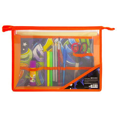 Папка для труда BRAUBERG А4, 2 отделения, пластик, молния сверху, органайзер, &laquo;Graffitti&raquo;, 229132