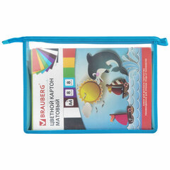 Папка для труда BRAUBERG А4, 2 отделения, пластик, молния сверху, органайзер, &laquo;Cup Cakes&raquo;, 229134