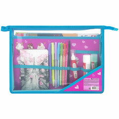 Папка для труда BRAUBERG А4, 2 отделения, пластик, молния сверху, органайзер, &laquo;Cup Cakes&raquo;, 229134