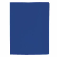 Папка с боковым металлическим прижимом STAFF, синяя, до 100 листов, 0,5 мм, 229232