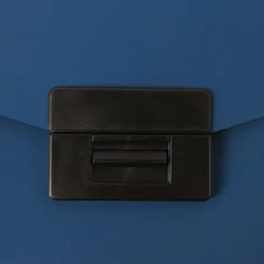 Портфель пластиковый STAFF А4 (320&times;225&times;36 мм), без отделений, синий, 229240