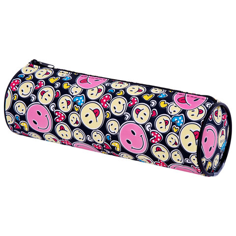 Пенал-тубус ПИФАГОР, мягкий, "SMILE", 20х7 см, 229268