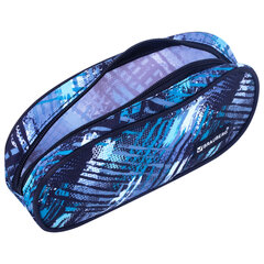 Пенал-косметичка BRAUBERG овальный, полиэстер, &laquo;Lines&raquo;, 22&times;9&times;5 см, 229273