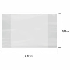 Обложка ПВХ со штрихкодом для тетрадей и дневников, ПЛОТНАЯ, 120 мкм, 210&times;350 мм, прозрачная, ЮНЛАНДИЯ, 229306