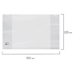 Обложка ПЭ со штрихкодом для дневников и учебников младших классов МАЛОГО ФОРМАТА, ПЛОТНАЯ, 140 мкм, 225&times;355 мм, прозрачная, ПИФАГОР, 229374