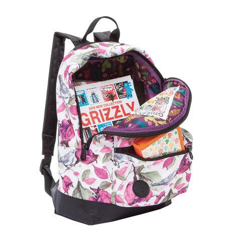 Рюкзак GRIZZLY молодежный, 1 отделение, "Весеннее утро", 41x30x12 см, RX-022-15/1