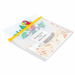 Папка-конверт на молнии МАЛОГО ФОРМАТА (240&times;175 мм), А5, ассорти, 0,12 мм, ЮНЛАНДИЯ, 229551