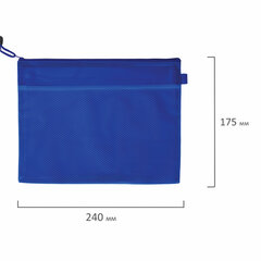 Папка-конверт на молнии МАЛОГО ФОРМАТА (240&times;175 мм) А5, 2 отделения, ПВХ, BRAUBERG &laquo;Energy&raquo;, 229553