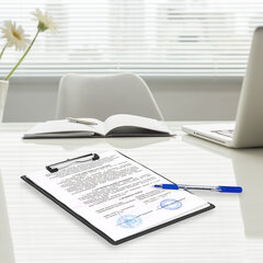 Доска-планшет STAFF с прижимом А4 (228&times;318 мм), картон/<wbr/>ПВХ, ЧЕРНАЯ, 229554