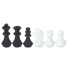 Ластики фигурные ЮНЛАНДИЯ &laquo;Шахматы&raquo; НАБОР 6 шт., черно-белые, 229593.