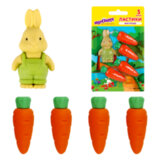 Набор ластиков фигурных ЮНЛАНДИЯ "Зайчик и урожай", 5 шт., ассорти, 229596