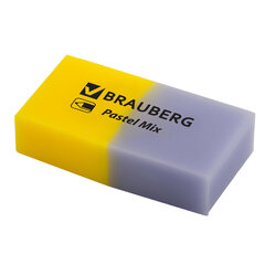 Набор ластиков BRAUBERG &laquo;Pastel Mix&raquo;, 6 шт., цвета ассорти, 44&times;21&times;10 мм, экологичный ПВХ, 229597