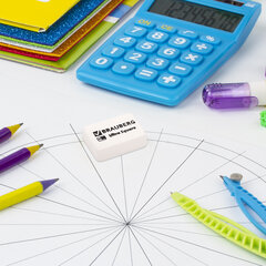 Ластики BRAUBERG &laquo;Ultra Square&raquo; 6 шт., размер ластика 29&times;18&times;8 мм, белые, натуральный каучук, 229603