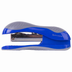 Степлер №24/<wbr/>6, 26/<wbr/>6 BRAUBERG &laquo;JET&raquo;, до 25 листов, эргономичный, сине-серый, 229689
