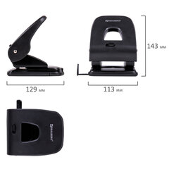 Дырокол BRAUBERG &laquo;SX-40&raquo;, до 40 листов, черный, 229695