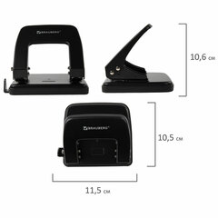 Дырокол металлический BRAUBERG &laquo;Classic&raquo;, до 25 л., черный, 229697