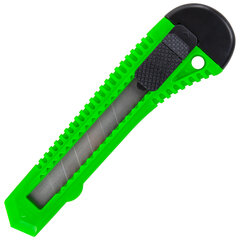 Нож канцелярский 18 мм STAFF &laquo;Basic&raquo; фиксатор, цвет корпуса ассорти, упаковка с европодвесом, 230485