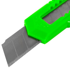 Нож канцелярский 18 мм STAFF &laquo;Basic&raquo; фиксатор, цвет корпуса ассорти, упаковка с европодвесом, 230485