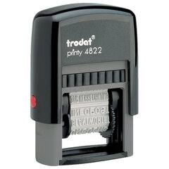 Штамп стандартный &laquo;12 БУХГАЛТЕРСКИХ ТЕРМИНОВ&raquo;, корпус черный, оттиск 25&times;4 мм, синий, TRODAT 4822