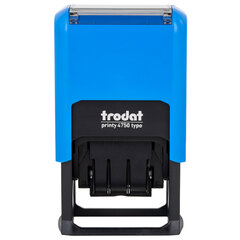 Датер самонаборный, 2 строки + дата, оттиск 41&times;24 мм, сине-красный, TRODAT 4750, касса в комплекте