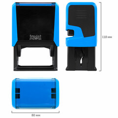 Штамп самонаборный 8-строчный, оттиск 60&times;40 мм, синий без рамки, TRODAT 4927/<wbr/>DB, КАССЫ В КОМПЛЕКТЕ