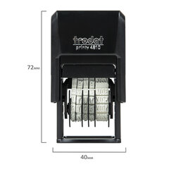Датер-мини месяц цифрами, для банка, оттиск 20&times;3,8 мм, синий, TRODAT 4810 BANK, корпус черный