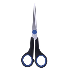 Ножницы BRAUBERG &laquo;Soft Grip&raquo;, 165 мм, черно-синие, резиновые вставки, 3-сторонняя заточка, 230761
