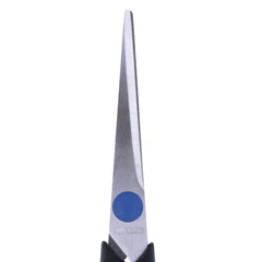 Ножницы BRAUBERG &laquo;Soft Grip&raquo;, 165 мм, черно-синие, резиновые вставки, 3-сторонняя заточка, 230761