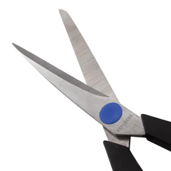 Ножницы BRAUBERG &laquo;Soft Grip&raquo;, 216 мм, черно-синие, резиновые вставки, 3-х сторонняя заточка, 230763