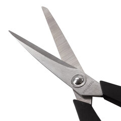 Ножницы BRAUBERG &laquo;Soft Grip&raquo;, 216 мм, черно-синие, резиновые вставки, 3-х сторонняя заточка, 230763