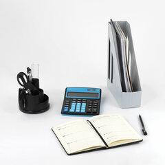 Лоток вертикальный для бумаг BRAUBERG &laquo;Contract&raquo; (260&times;85&times;300 мм), отверстия на торцах, серый, 230887