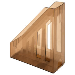 Лоток вертикальный для бумаг BRAUBERG &laquo;Contract&raquo; (260&times;85&times;300 мм), отверстия на торцах, тонированный, 230892