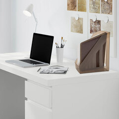 Лоток вертикальный для бумаг BRAUBERG &laquo;Contract&raquo; (260&times;85&times;300 мм), отверстия на торцах, тонированный, 230892