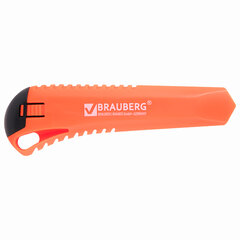 Нож канцелярский 18 мм BRAUBERG &laquo;Classic&raquo;, фиксатор, корпус ассорти, упаковка с европодвесом, 230917