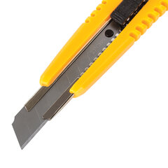 Нож канцелярский 18 мм BRAUBERG &laquo;Standard&raquo;, 3 лезвия в комплекте, автофиксатор, корпус ассорти, 230918