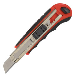 Нож канцелярский 18 мм BRAUBERG &laquo;Universal&raquo; с АВТОЗАМЕНОЙ ЛЕЗВИЙ, 6 лезвий в комплекте, автофиксатор, 230922