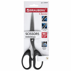 Изображение товара Ножницы BRAUBERG Classic 185 мм для правши двусторонняя заточка черные