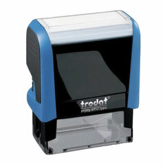 Штамп самонаборный 4-строчный, оттиск 47&times;18 мм, синий без рамки, TRODAT 4912P4/<wbr/>DB, КАССЫ В КОМПЛЕКТЕ