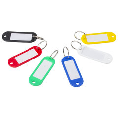 Бирки для ключей КОМПЛЕКТ 12 ШТ., длина 58 мм, инфо-окно 35&times;15 мм, АССОРТИ, STAFF &laquo;Basic&raquo;, 231029