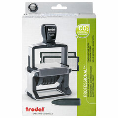 Датер самонаборный металлический, 6 строк+дата, оттиск 68&times;47 мм, сине-красный, TRODAT 5485, кассы в комплекте