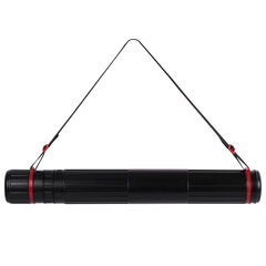 Тубус для чертежей телескопический, диаметр 9 см, 70-110 см, А0, черный, на ремне, ПТ11