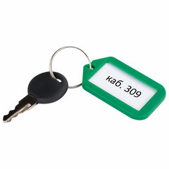 Бирки для ключей КОМПЛЕКТ 12 шт., длина 50 мм, инфо-окно 35&times;20 мм, АССОРТИ, BRAUBERG, 231152