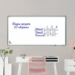 Доска магнитно-маркерная 120&times;240 см, алюминиевая рамка, лаковое покрытие, 2&times;3 (Польша), TSA1224