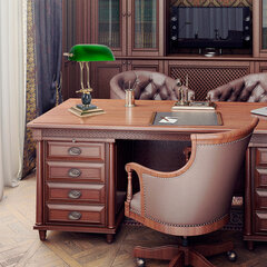 Светильник настольный из мрамора GALANT, основание &mdash; зеленый мрамор с золотистой отделкой, 231488