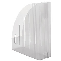 Лоток вертикальный для бумаг BRAUBERG &laquo;Energy&raquo; (241&times;85&times;300 мм), эргономичная форма, прозрачный, 231555